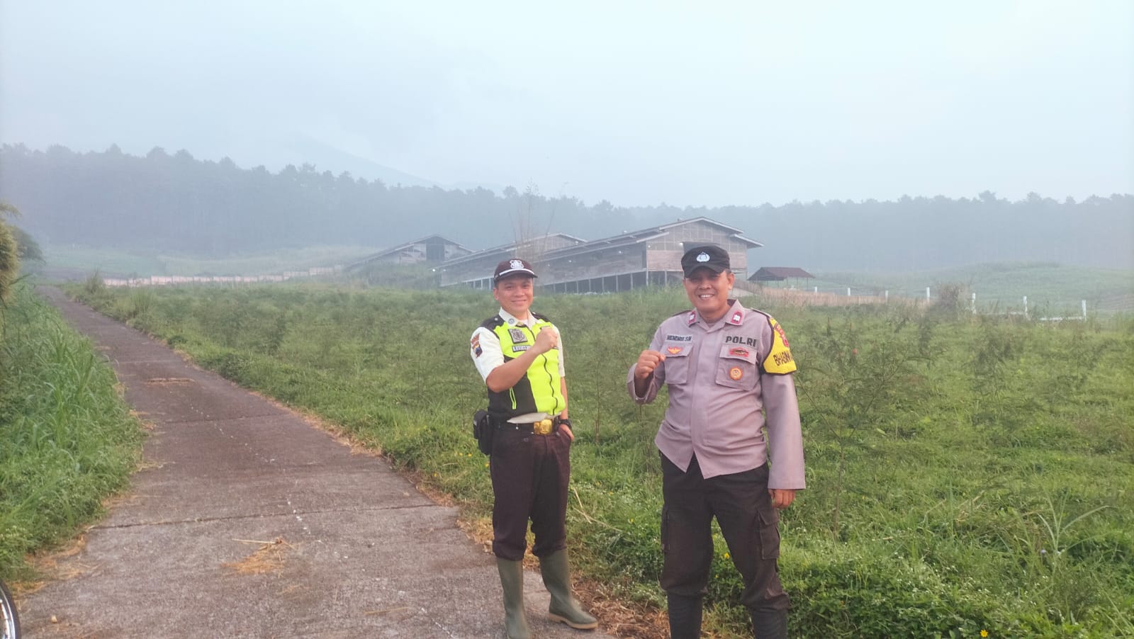 Polsek Sumbang Banyumas Sambangi Security Peternakan, Ini Pesan Penting yang Disampaikan