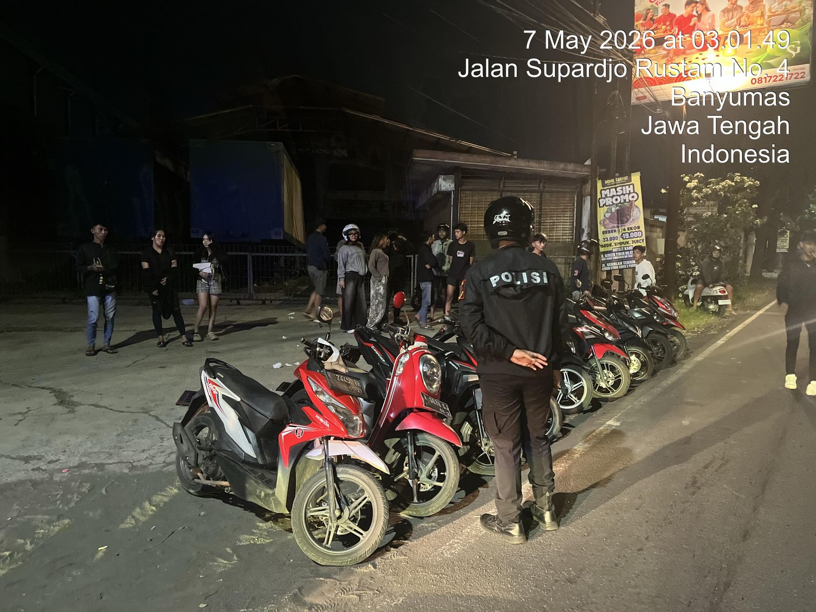 Quick Response Polresta Banyumas Bubarkan Balap Liar, 9 Motor Diamankan