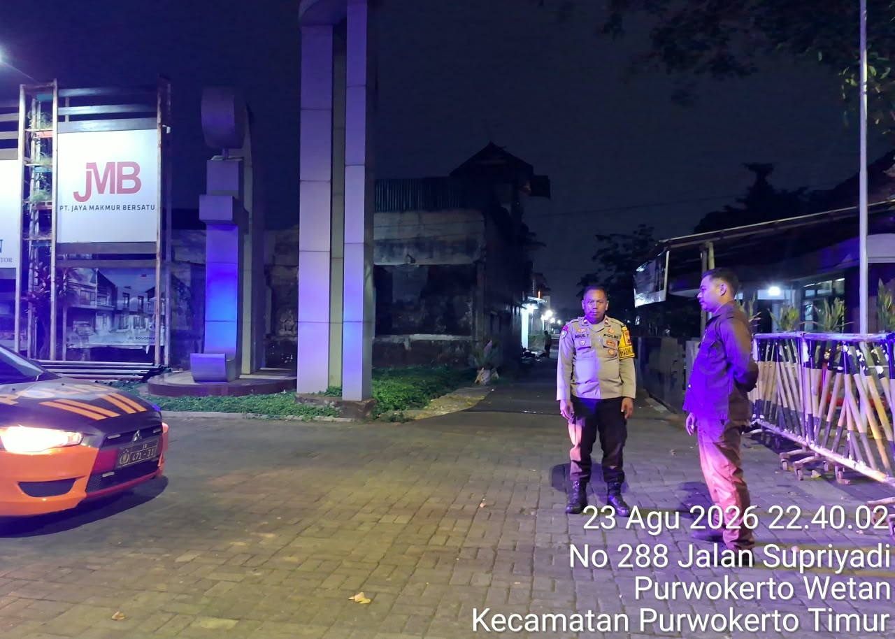 Cegah Pencurian, Bhabinkamtibmas Purwokerto Timur Ingatkan Satpam Rutin Kontrol Lingkungan