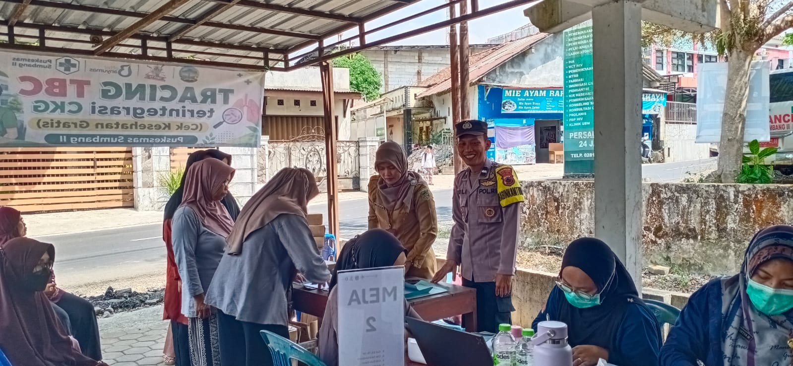 Polsek Sumbang Banyumas Dukung Tracing TBC, Ratusan Warga Gandatapa Ikuti Pemeriksaan