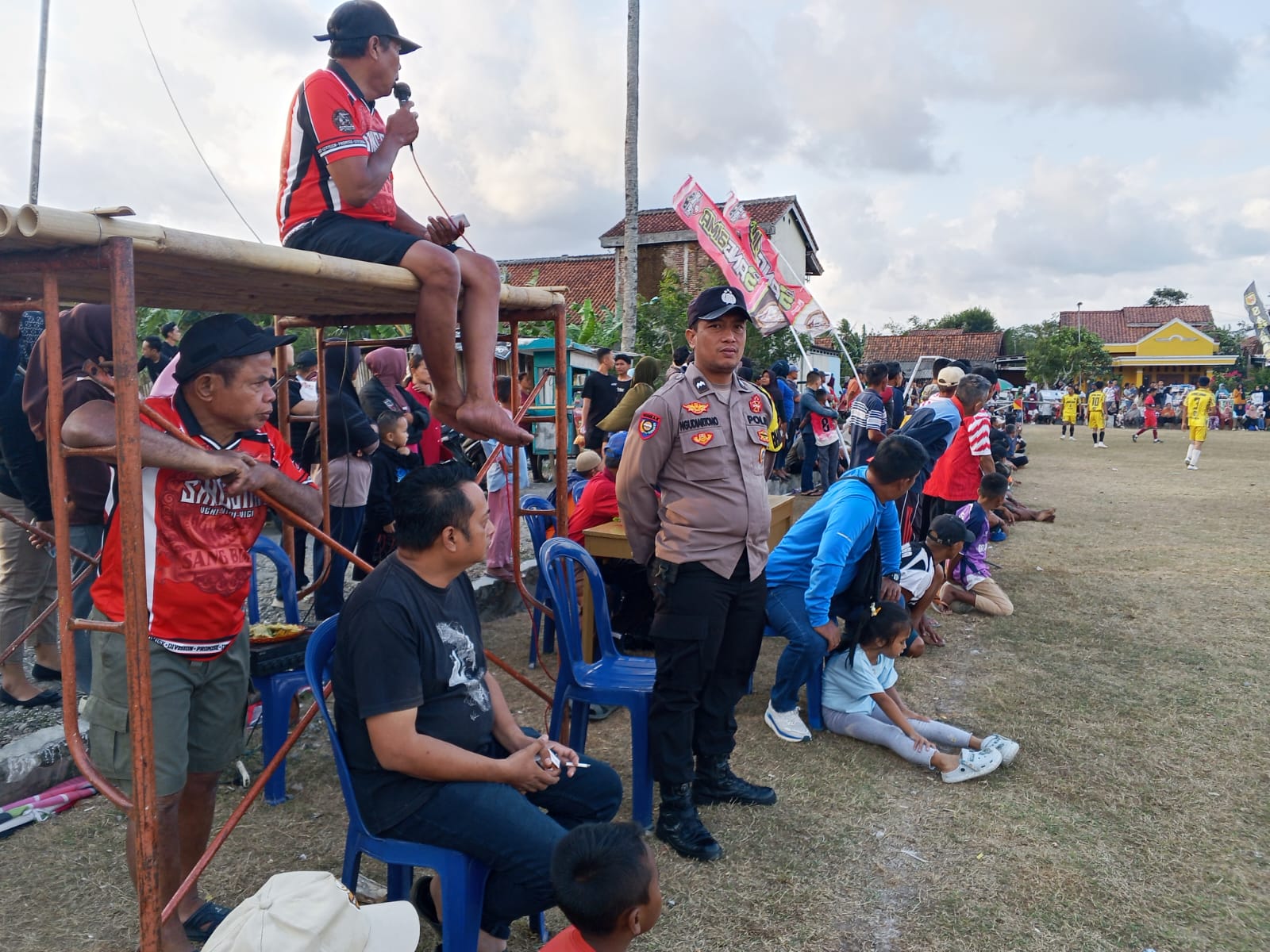 Final Sepak Bola Antar-rw Meriah, Polsek Wangon Pastikan Warga Nyaman Menikmati Pertandingan