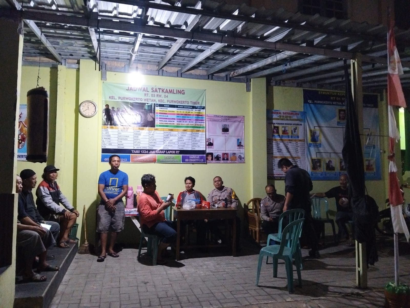 Sambang Satkamling, Polisi Banyumas Ajak Warga Tingkatkan Ronda Malam