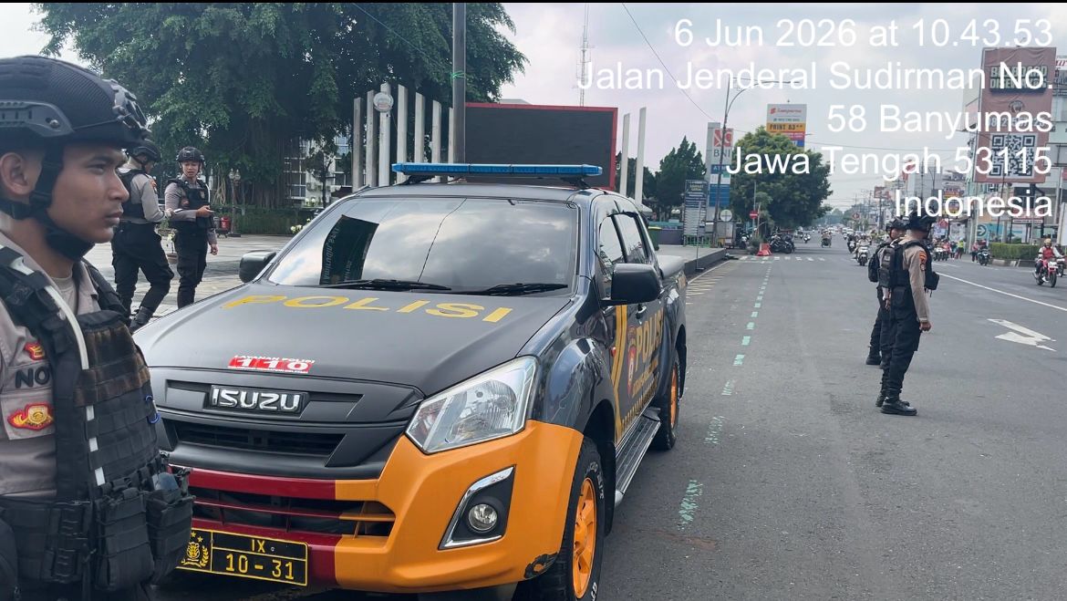 Patroli Masif Sat Samapta Banyumas Jaga Kota Tetap Kondusif