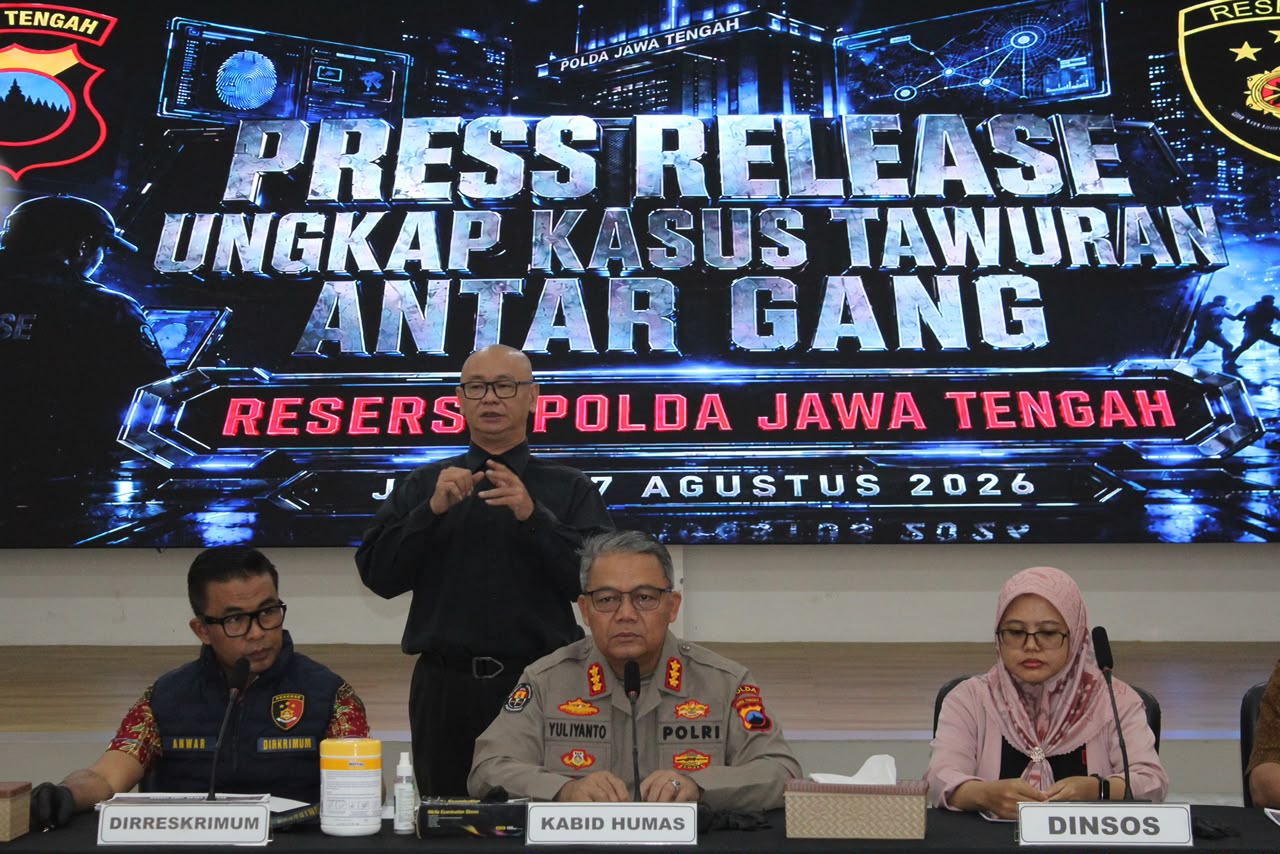 Polda Jateng Ungkap Tawuran Antar Kelompok Remaja wilayah Semarang-Kendal, Empat Tersangka Ditahan dan 17 DPO Diburu