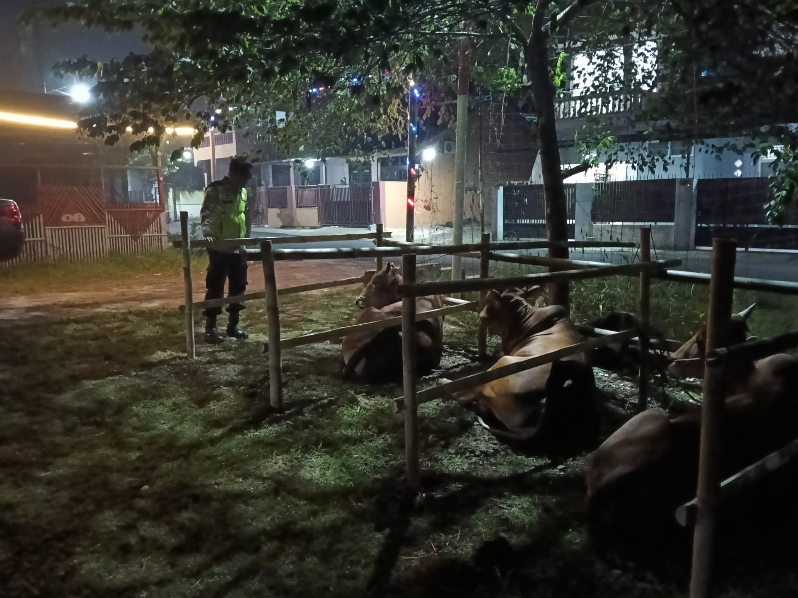Polisi Banyumas Sambangi Penampungan Hewan Kurban, Antisipasi Pencurian Ternak